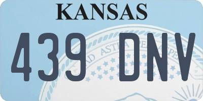 KS license plate 439DNV