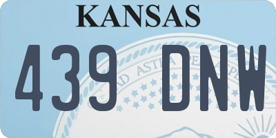 KS license plate 439DNW