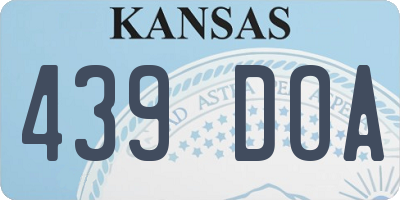 KS license plate 439DOA