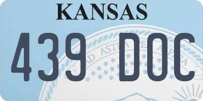 KS license plate 439DOC