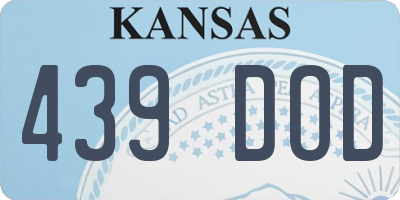 KS license plate 439DOD