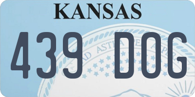 KS license plate 439DOG