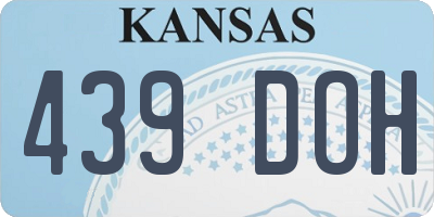 KS license plate 439DOH