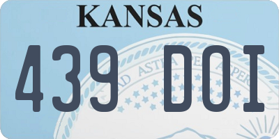 KS license plate 439DOI