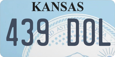 KS license plate 439DOL