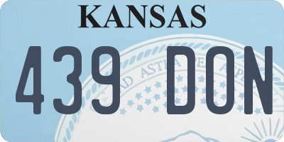 KS license plate 439DON