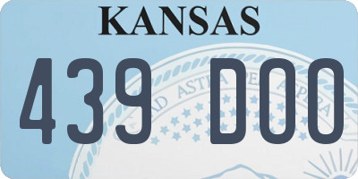 KS license plate 439DOO