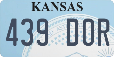 KS license plate 439DOR