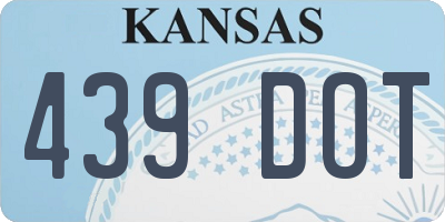KS license plate 439DOT