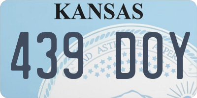 KS license plate 439DOY