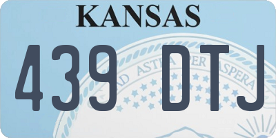 KS license plate 439DTJ