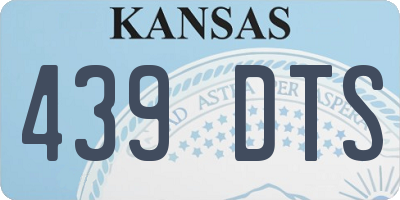 KS license plate 439DTS