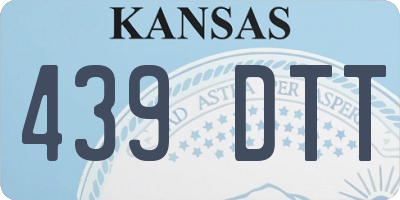 KS license plate 439DTT