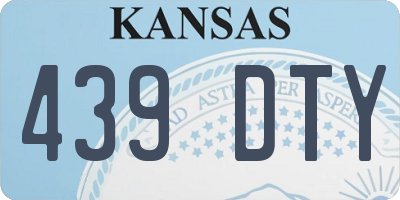 KS license plate 439DTY