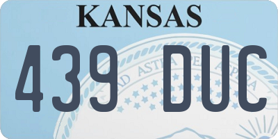 KS license plate 439DUC