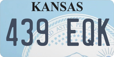 KS license plate 439EQK