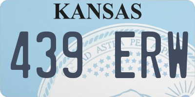 KS license plate 439ERW
