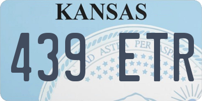 KS license plate 439ETR