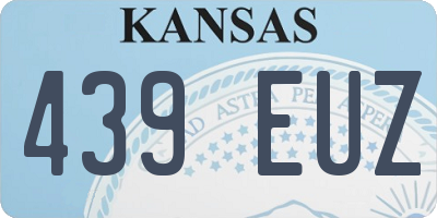 KS license plate 439EUZ