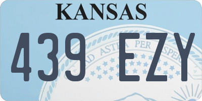 KS license plate 439EZY