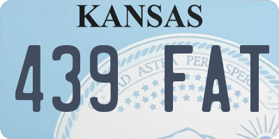 KS license plate 439FAT