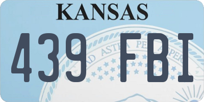 KS license plate 439FBI