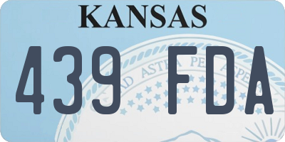 KS license plate 439FDA