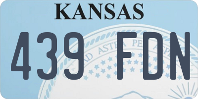 KS license plate 439FDN