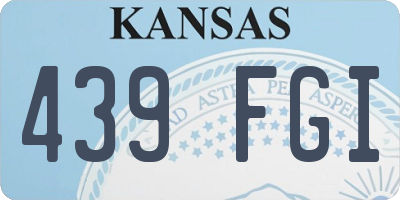 KS license plate 439FGI