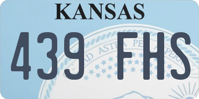 KS license plate 439FHS