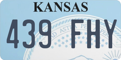 KS license plate 439FHY