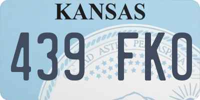 KS license plate 439FKO
