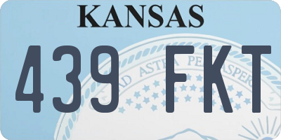 KS license plate 439FKT