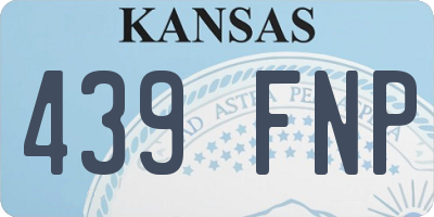 KS license plate 439FNP