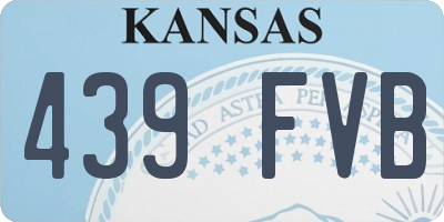 KS license plate 439FVB