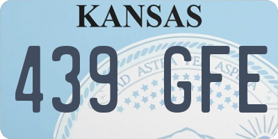 KS license plate 439GFE