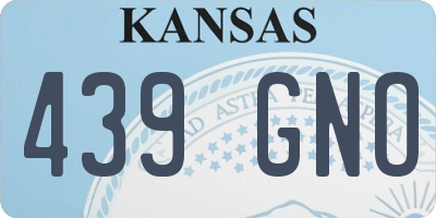KS license plate 439GNO