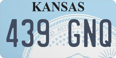 KS license plate 439GNQ