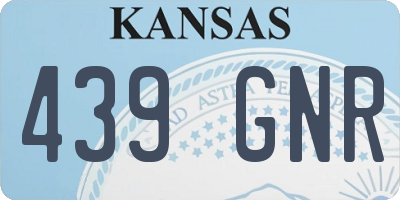 KS license plate 439GNR