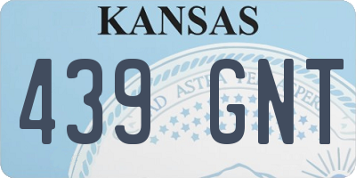 KS license plate 439GNT
