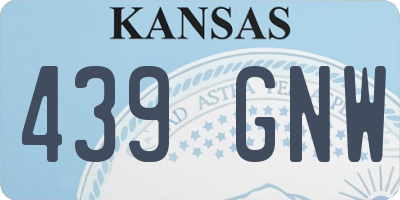 KS license plate 439GNW
