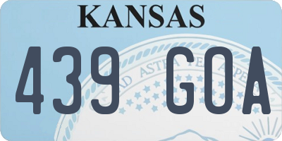 KS license plate 439GOA