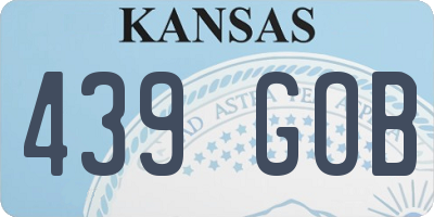 KS license plate 439GOB