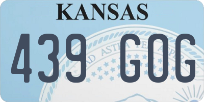 KS license plate 439GOG