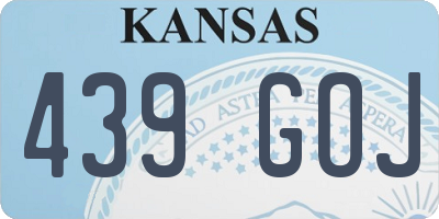 KS license plate 439GOJ