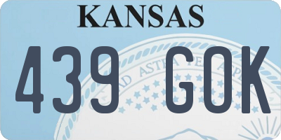 KS license plate 439GOK