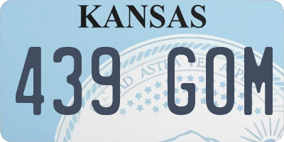 KS license plate 439GOM