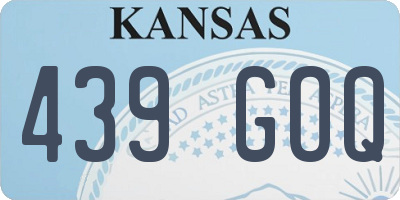 KS license plate 439GOQ