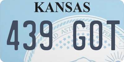 KS license plate 439GOT