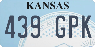 KS license plate 439GPK